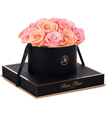 Noir Round Peach And Light Pink