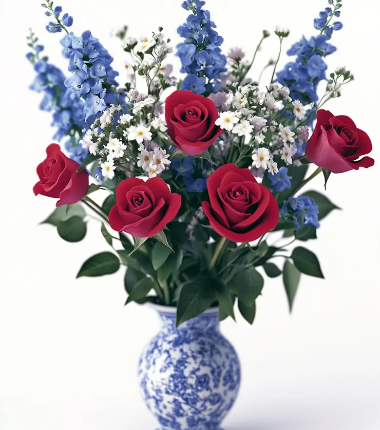 Blue and White Blossoms