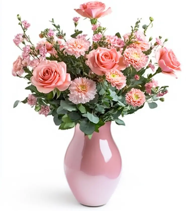 Elegant Arrangement of Pink Flowers
