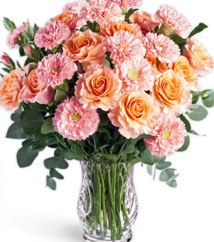 Pink Rose Carnation Bouquet