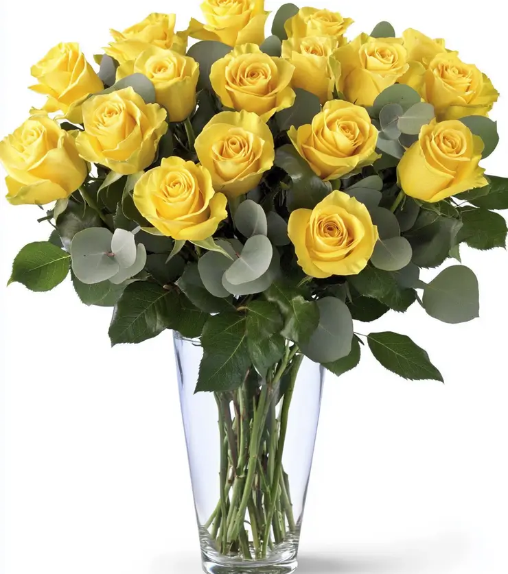 Luscious sunkissed yellow roses