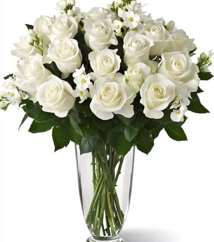 All White Shimmering Blossoms